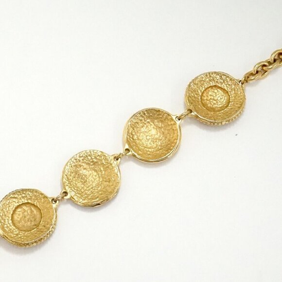 CHANEL 31 Rue Cambon Coin Bracelet 8.6" Gold Tone Auth w/Box r10639 - Picture 3 of 6